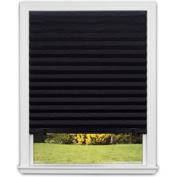 NEW Redi Shade No Tools Original Blackout Pleated Paper Shade Black, 48 W x 72 L, 6 Pack