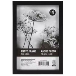 NEW Gally Black Picture Frame, 4 x 6