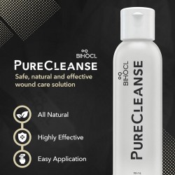 NEW EXP 08/25 BIHOCL PureCleanse, Wound Cleanser, Hypochlorous Acid for Cleansing and Irrigating Wounds, Skin Moisturizer, Lubricates Wound Dressing, Neutralizes Odor, 118 mL, Dispensing Cap