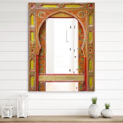 NEW DesignQ 'Moroccan Entrance Door' Traditional Mirror - Large Wall Mirror - 24x36