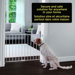 NEW Safety 1st Top of Stairs Expanding Metal Gate, White, Adjustable Width 27-42 Height 28 (GA090CWHO2Q)