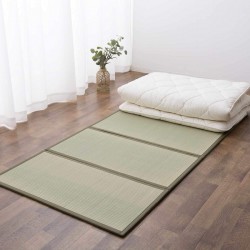 NEW 78x63 EMOOR Japanese Tatami Mat Natural Rush Grass (Undyed), Foldable Igusa Mattress Floor Sleeping Japanese Futon Mattress Meditation Yoga Zen