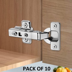 NEW Chibery 10 PCS Full Overlay Soft Close Hinges, CLIP ON Plate for Easy Installation, 105 Degree, Silent Hydraulic, Frameless European Concealed Hinges for Kitchen Cabinet Door, Wardrobes, and Bookcases