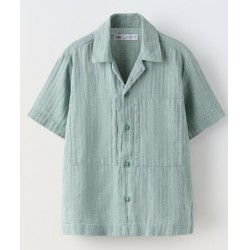 NEW SIZE 11/12 YEAR OLD KIDS ZARA TEXTURED LINEN BLEND SHIRT