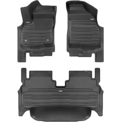 NEW TuxMat - for Chevrolet Bolt EUV 2022-2024 Models - Custom Car Mats - Maximum Coverage, All Weather, Laser Measured - This Full Set Includes 1st and 2nd Rows