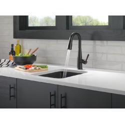 NEW (READ NOTES) Delta Essa Single Handle Pull-Down Spray Bar/Prep Faucet with Touch2O and MagnaTite Docking in Matte Black