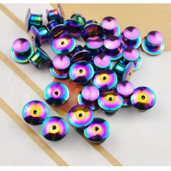 NEW RAD GIRL CREATIONS 100Pcs Rainbow Locking Pin Backs / Pin Keepers