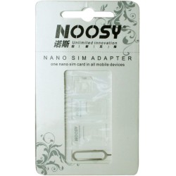 NEW Noosy 4-1 Sim Card Adapter for Nano Sim and Micro Sim White [FT104251]