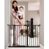 NEW Regalo Easy Step 49-Inch Extra Wide Baby Gate, Includes 4-Inch and 12-Inch Extension Kit, 4 Pack of Pressure Mount Kit and 4 Pack of Wall Mount Kit, Black