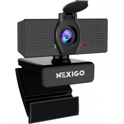 NEW NexiGo N60 1080P Webcam with Microphone, Adjustable FOV, Zoom, Software Control & Privacy Cover, USB HD Computer Web Camera, Plug and Play, for Zoom/Skype/Teams, Conferencing and Video Calling