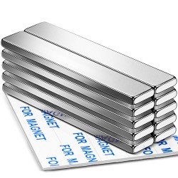 NEW DIYMAG Strong Neodymium bar Magnets with Double-Sided Adhesive Neodymium Magnet - 60 x 10 x 3 mm Pack of 10