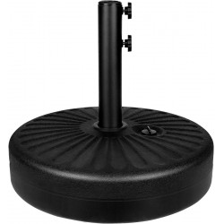 NEW Simple Deluxe Patio Market Umbrella Base Stand 20 Heavy Duty with Steel Holder Water Filled for Outdoor, Lawn, Garden, Round, 50lbs Weight Capacity