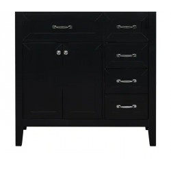 NEW (READ NOTES) 36 Bathroom Vanity , Black Bathroom Cabinet with Drawers,