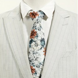 NEW Men's Flower Pattern Tie