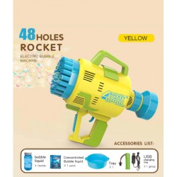 NEW 1set Electric Bubble Gun, 48 Holes Bubble Outlet Bubble Machine Summer Game Water Game