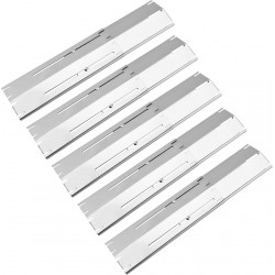 NEW Onlyflame Universal Adjustable Stainless Steel Heat Plates - Heavy Duty Replacement Flavorizer Bars for Gas Grill - 5 Pack Burner Cover for Charbroil, Weber, Nexgrill - Extends from 11.75 up to 21 L