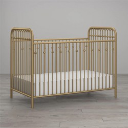 NEW  Little Seeds Monarch Hill Ivy Metal Crib, Gold