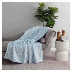 NEW Berkshire Blanket Foil Printed Throw - 60 X 80