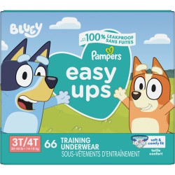 NEW Easy Ups Training Underwear Boys Size 4 3T4T 66 Count