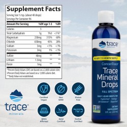 NEW EXP: 01/2028 - Concentrace Trace Mineral Drops, 60ml - Liquid Trace Minerals Electrolytes - Tissue Formation & No Muscle Cramps Trace Minerals Supplement - Complete Ionic Mineral & Trace Element Supplement