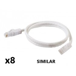 8 NEW 3FT ETHERNET CABLES - WHITE