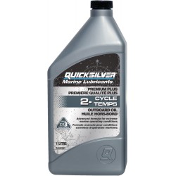 NEW Quicksilver Premium Plus 2-Stroke Outboard Engine Oil, 1 L