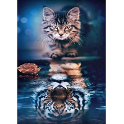 NEW Diamond Painting Kits for Adults, 5D DIY Diamond Art Kits Cat and Tiger Full Drill Diamond Dots for Gift Wall Decor Gem Arts 12x16 inch…