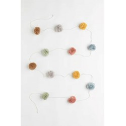 NEW H&M Home Pompom Bunting - colours may slightly vary