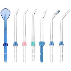 NEW Dental Water Flosser nozzles, TUREWELL 7PCS Replacement Standard and Functional Jet Tips for Family Oral Irrigator FC165, FC168, FC169, FC166, FC163, FC162, FC188, FC288