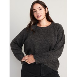 NEW WOMENS 3X OLD NAVY  Heathered Cozy Shaker-Stitch Pullover Sweater