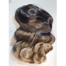 NEW Natural Looking Synthetic Long Ombre Wavy Wig for Women, Part Curly Wavy Wig with Lace