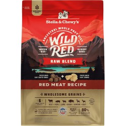 BRAND NEW BEST BY: OCT 17 2024 Stella & Chewy's Wild Red Dry Dog Food Raw Blend High Protein Wholesome Grains Red Meat Recipe, 9.52kg Bag