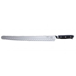 LIGHTLY USED TUO Slicing Knife - 14 inch Slicing Carving Meat Cutting Knife - Bread Knife - German HC Steel - Full Tang Pakkawood Handle - Black Hawk Series