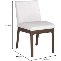 NEW - Light Beige Fabric/Walnut Finish Dining Chair