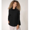 NEW L/XL Kim & Co. Short Sleeve Soft Touch Cowl Neck Poncho Top