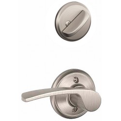 NEW Schlage / F Series Single Cylinder Interior Trim Pack / Merano Lever / Right Hand / Satin Nickel / Single Cylinder / F59MER619RH