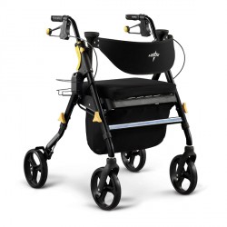 NEW Medline MDS86845BLKM Empower Rollator, Black, 17lbs