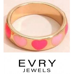 NEW SIZE 5 EVRY JEWELS HEART Ring 14K GOLD plated