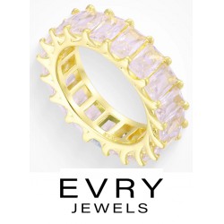 NEW SIZE 7 EVRY JEWELS Flashy Ring 14k gold plated