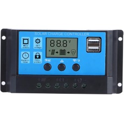 NEW 60A Solar Controller Solar Panel Battery Intelligent Regulator with Dual USB Port 12V/24V