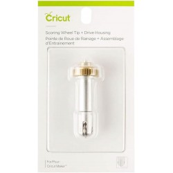 NEW Cricut Scoring Wheel Tip + QuickSwap Drive Housing, Patented Wheel Design, Up To 10X More Pressure, Crisp Creases on Basic Materials, For DIY Crafts, Compatible with Cricut Maker Cutting Machine