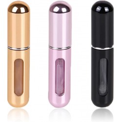 NEW KAYZON Travel Mini Perfume Refillable Atomizer Container, Portable Perfume Scent Pump Case Fragrance Empty Spray Bottle for Traveling and Outgoing, 5ml (3 PCS)