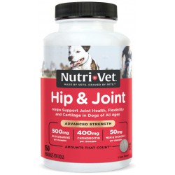 NEW EXP: 7/2027 - 150 CHEWABLES Nutri-Vet Hip and Joint Advance Strength Dog Chewables