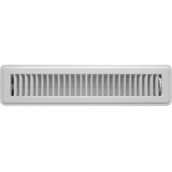 NEW Hartford Ventilation Floor Register Vent for 2 x 14 Vent Openings (Item Dimensions 15.5 x 3 3/4) - Heavy Duty Steel for Walk On Use - Premium Finish - Easy Adjust Air Supply Lever (White)