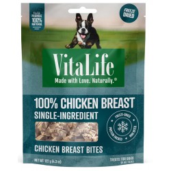 NEW EXP: FEB/1/2026 - VitaLife Chicken Breast Bites All Natural Dog Treats, 122 g