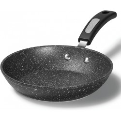 NEW Starfrit The Rock 20cm (8) Non-Stick Fry Pan - Durable Forged Aluminum - Oven Safe - PFOA Free - Easy to Clean - Black