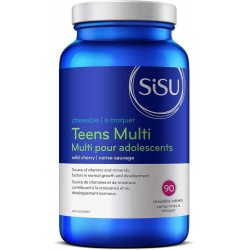 NEW EXP: 7/2025 - SISU Teens Multi, 90 Chewable Tablets - Multivitamin for Teens - Health & Stress Support - Gluten & Dairy Free - 45-90 Servings (Pack of 1)