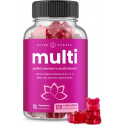 NEW EXP: 9/2025 - 120 GUMMIES Women's Multivitamin Gummies | Vitamins A, B, C, D, E, Biotin, Folic Acid, Daily Multivitamin for Women, Berry | Chewable Women's Gummy Multivitamins | Bones, Brain, Heart, Immune & Energy Supplement