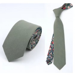 NEW Men's Solid/Floral Skinny Tie
