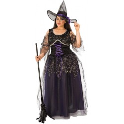 NEW Plus Size (16-22) Women's Rubie's Midnight Curvy Witch Women's Sexy Costume, As Shown, Plus